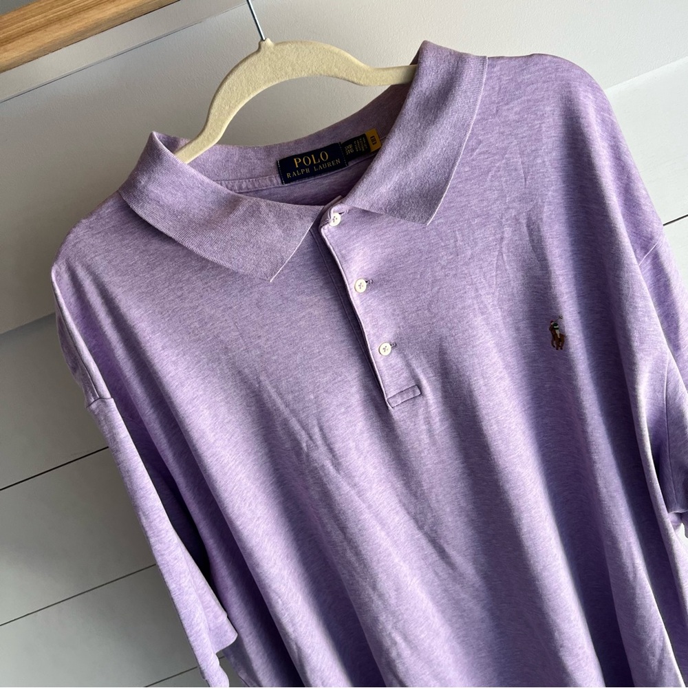 Polo Ralph Lauren Men’s Light Purple Soft Cotton Polo Shirt Size 3XB